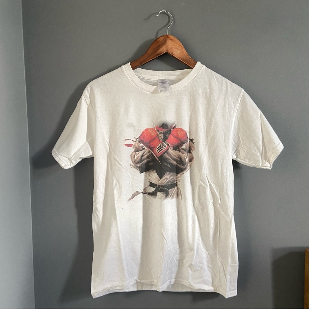 Street Fighter Ryu White Graphic T-Shirt
